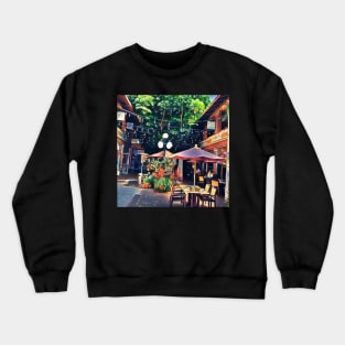 Dining in the Belair Courtyard, Cocoa Village, FL Crewneck Sweatshirt